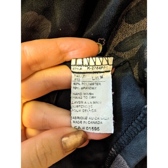 Vintage Y2K Fairweather V-Neck Babydoll Top Floral Whimsygoth Vamp Fairycore L - Picture 10 of 10